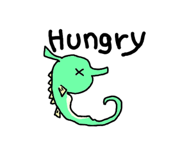 TATTSUN of a sea horse sticker #6805528