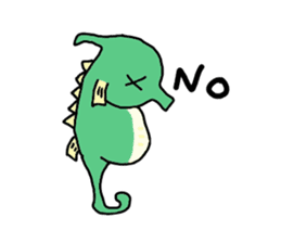 TATTSUN of a sea horse sticker #6805531