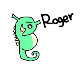 TATTSUN of a sea horse sticker #6805534