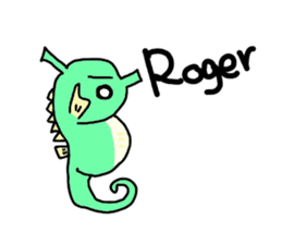 TATTSUN of a sea horse sticker #6805534