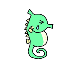 TATTSUN of a sea horse sticker #6805537