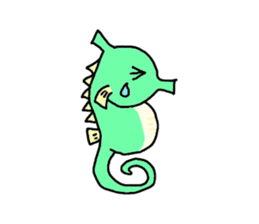 TATTSUN of a sea horse sticker #6805537
