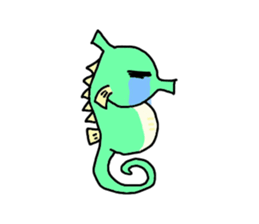 TATTSUN of a sea horse sticker #6805538