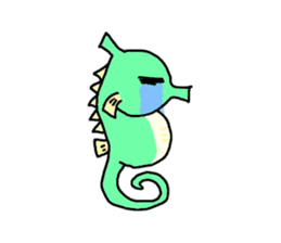 TATTSUN of a sea horse sticker #6805538