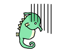TATTSUN of a sea horse sticker #6805539