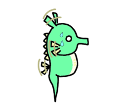 TATTSUN of a sea horse sticker #6805542
