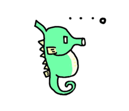 TATTSUN of a sea horse sticker #6805543