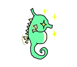 TATTSUN of a sea horse sticker #6805544