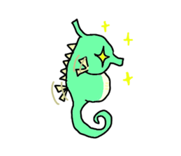 TATTSUN of a sea horse sticker #6805544