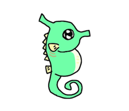 TATTSUN of a sea horse sticker #6805545