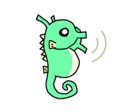 TATTSUN of a sea horse sticker #6805546