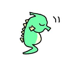 TATTSUN of a sea horse sticker #6805547
