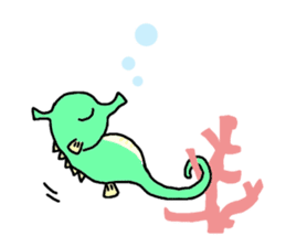 TATTSUN of a sea horse sticker #6805550