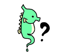 TATTSUN of a sea horse sticker #6805554