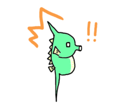 TATTSUN of a sea horse sticker #6805555