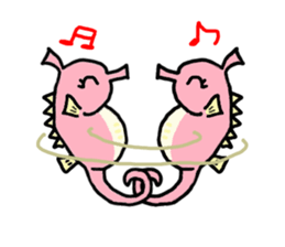 TATTSUN of a sea horse sticker #6805556