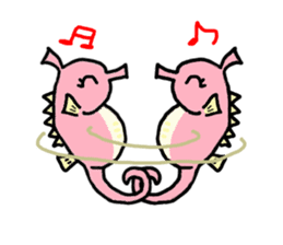 TATTSUN of a sea horse sticker #6805556
