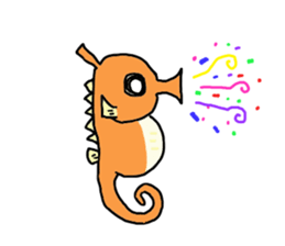 TATTSUN of a sea horse sticker #6805557