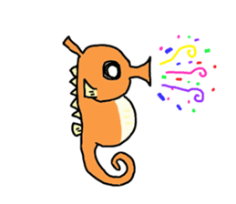 TATTSUN of a sea horse sticker #6805557