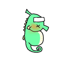 TATTSUN of a sea horse sticker #6805559
