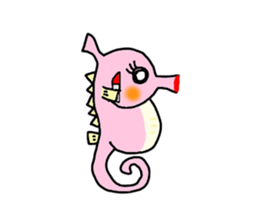TATTSUN of a sea horse sticker #6805560