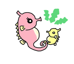 TATTSUN of a sea horse sticker #6805561
