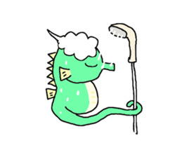 TATTSUN of a sea horse sticker #6805564