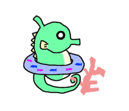 TATTSUN of a sea horse sticker #6805565