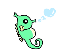 TATTSUN of a sea horse sticker #6805566