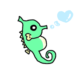 TATTSUN of a sea horse sticker #6805566