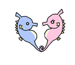 TATTSUN of a sea horse sticker #6805567