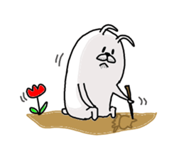 He is like a rabbit. sticker #6805577