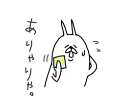 He is like a rabbit. sticker #6805581