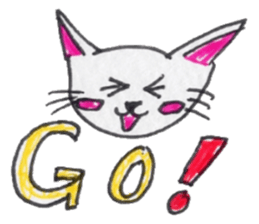 Cat graffiti 1 by Haruka sticker #6806193