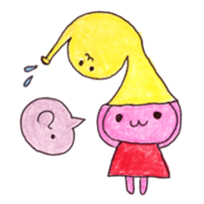 Stamp of  Cute rabbit and a French horn. sticker #6806354