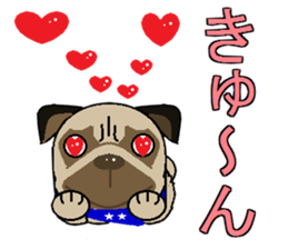 I LOVE PUG sticker #6807710