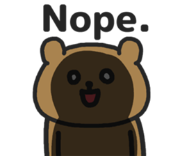 Funny cute bear speaking English sticker #6807811