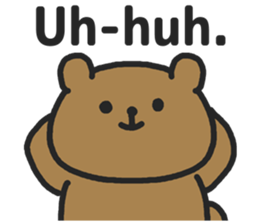 Funny cute bear speaking English sticker #6807815