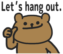 Funny cute bear speaking English sticker #6807827