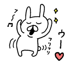 Cute! white rabbit sticker sticker #6808146