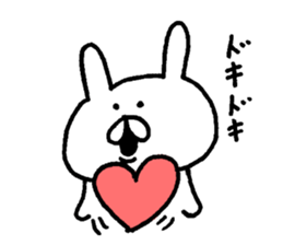 Cute! white rabbit sticker sticker #6808149