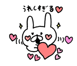 Cute! white rabbit sticker sticker #6808150