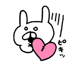 Cute! white rabbit sticker sticker #6808151