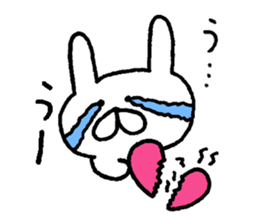 Cute! white rabbit sticker sticker #6808153