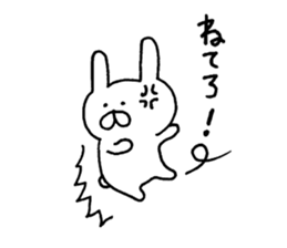 Cute! white rabbit sticker sticker #6808161