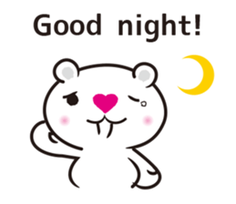 white bear LOVE sticker #6808969