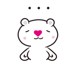 white bear LOVE sticker #6808975