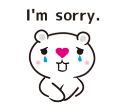 white bear LOVE sticker #6808976