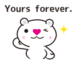 white bear LOVE sticker #6808977