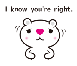 white bear LOVE sticker #6808978
